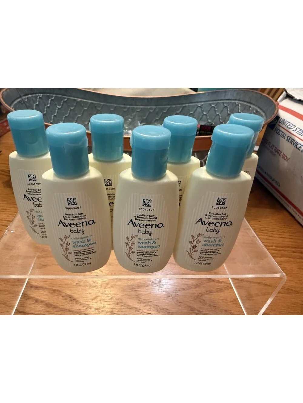7 x 1 Ounces AVeeno Baby Daily Moisture Wash And Shampoo
